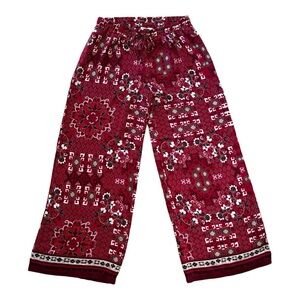 Cato Red and Black Palazzo Pants Women’s Size Large